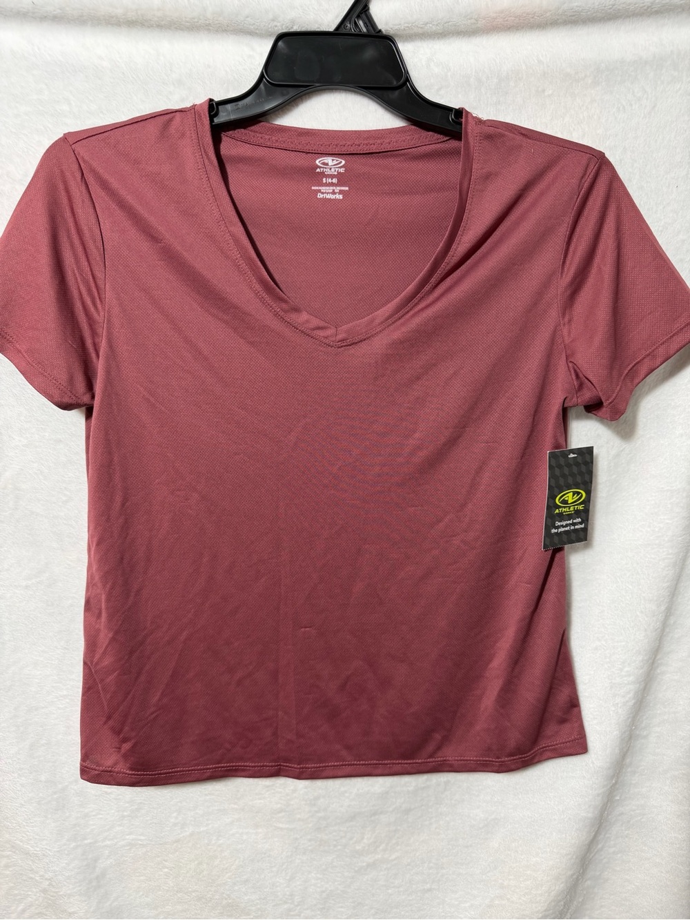 Athletic Works Women's Short-Sleeve V-Neck Top - Mauve